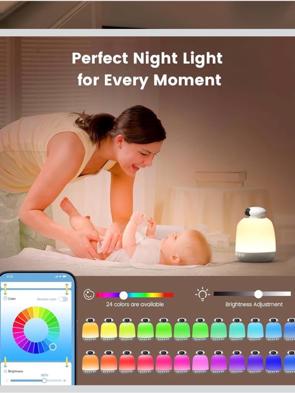 Glocusent Smart Nursery Night Light - Warm Yellow NWT - Picture 4 of 7